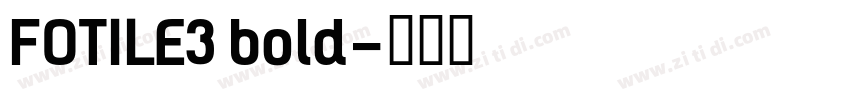 FOTILE3 bold字体转换